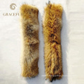 Eco-friendly natural real fur hood trimming fur collar